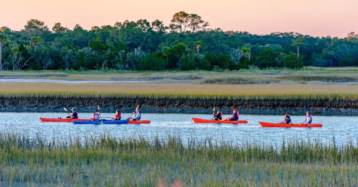 kayaks on kiawah river