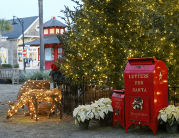 letters to santa holiday lights on christmas tree