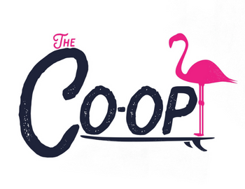 The Co-Op Kiawah Island logo with pink flamingo