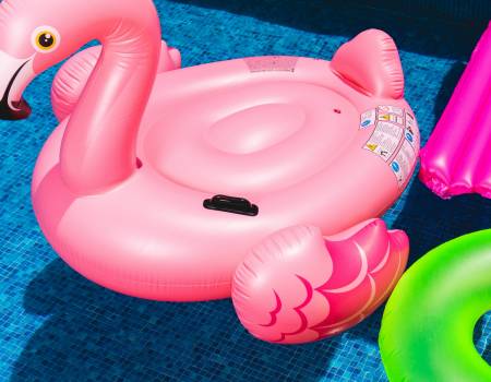 pool floaties at vacation rental