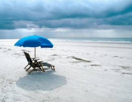 rainy day on kiawah island beach
