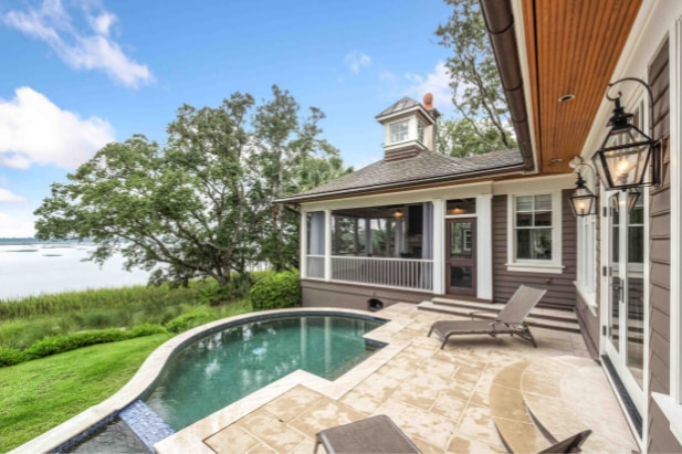 pool with view of kiawah river