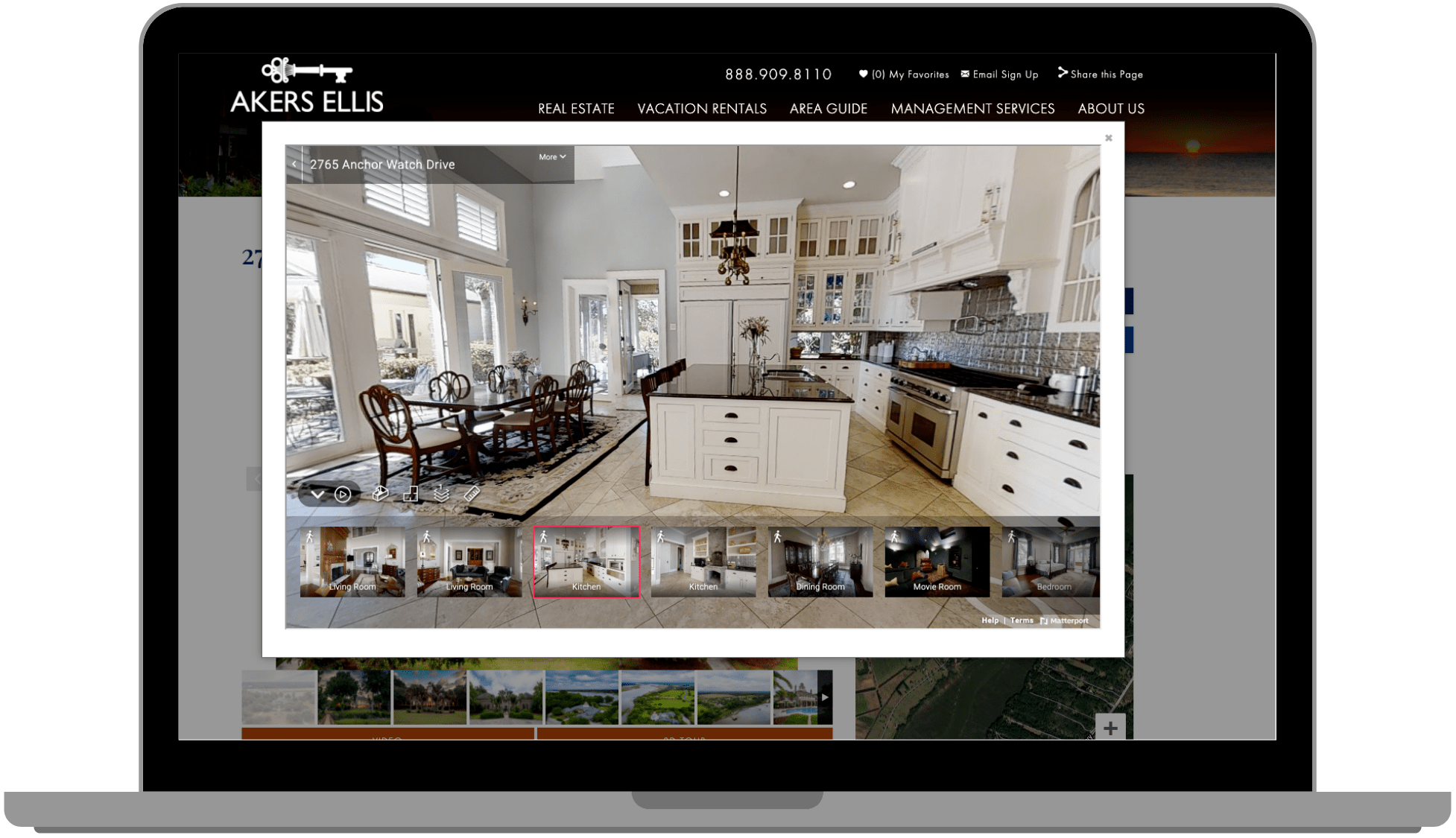 3D real estate tour on akersellis.com