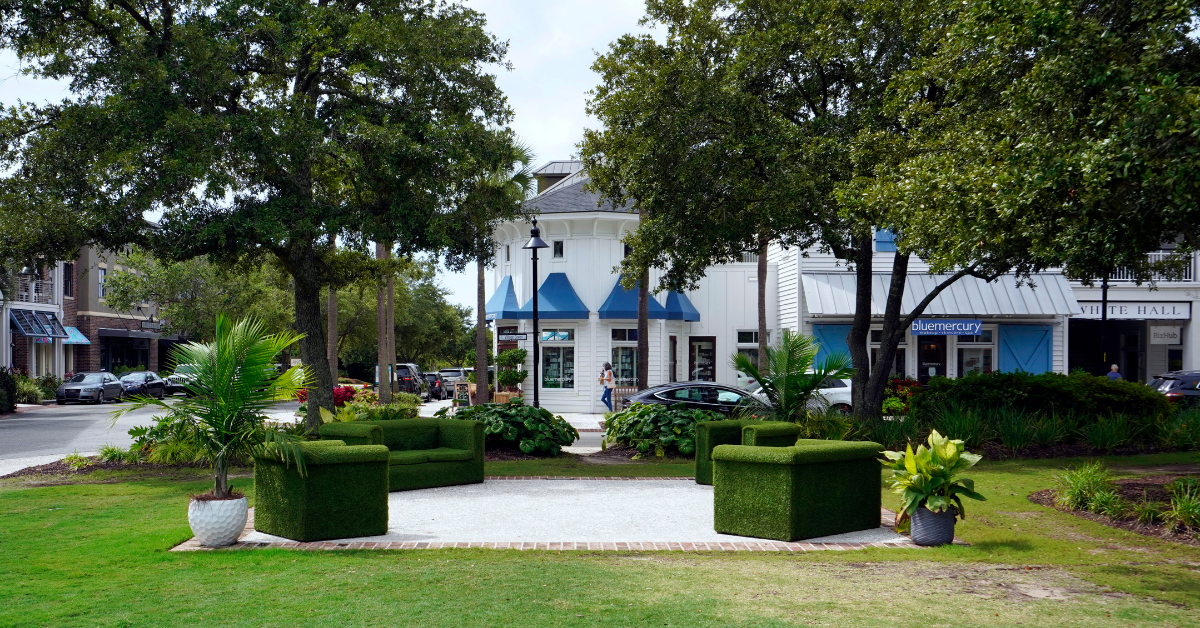 freshfields village outdoor shopping green courtyard