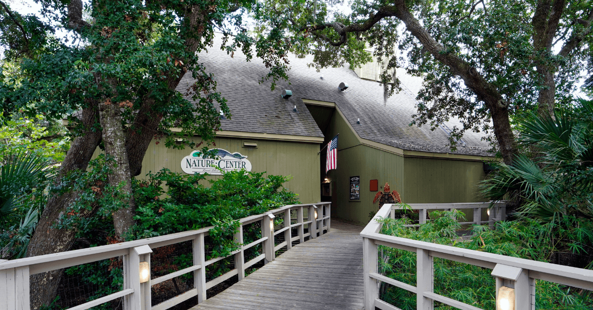 Naure Center entrance at Night Heron Park on Kiawah Island 