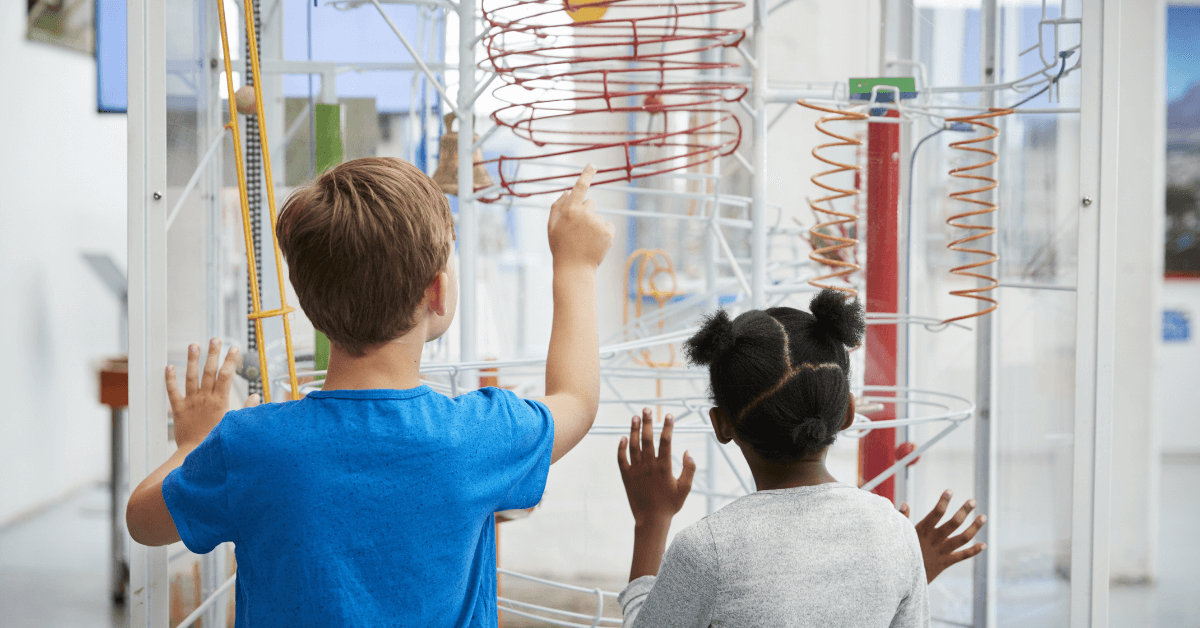 two children playing at childrens museum