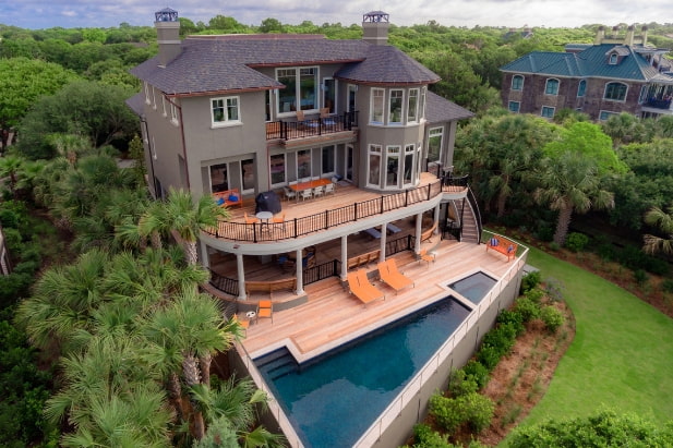 oceanfront home with pool on kiawah island
